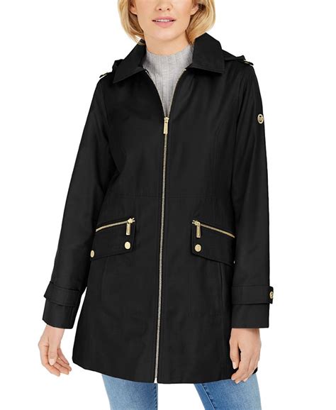 michael kors white rain jacket|Michael Kors raincoat women.